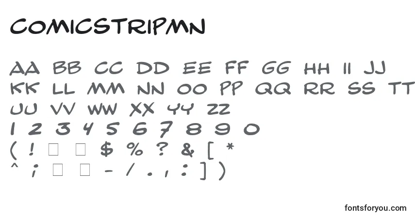 ComicStripMn Font – alphabet, numbers, special characters