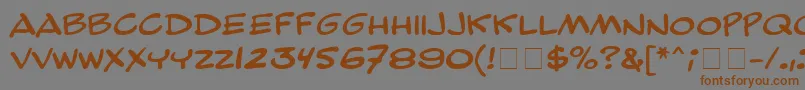 ComicStripMn Font – Brown Fonts on Gray Background