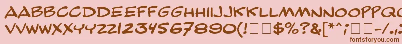 ComicStripMn Font – Brown Fonts on Pink Background