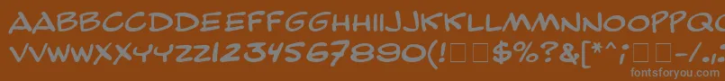 ComicStripMn Font – Gray Fonts on Brown Background