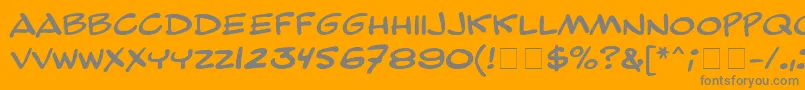ComicStripMn Font – Gray Fonts on Orange Background
