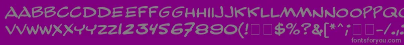 ComicStripMn Font – Gray Fonts on Purple Background
