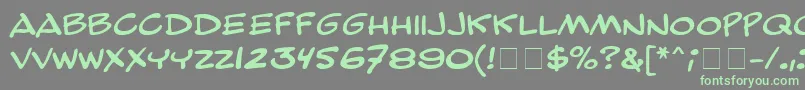 ComicStripMn Font – Green Fonts on Gray Background