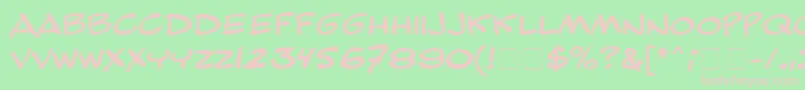 ComicStripMn Font – Pink Fonts on Green Background