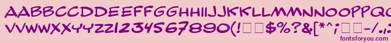 ComicStripMn Font – Purple Fonts on Pink Background