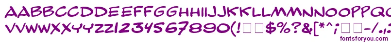 ComicStripMn Font – Purple Fonts on White Background