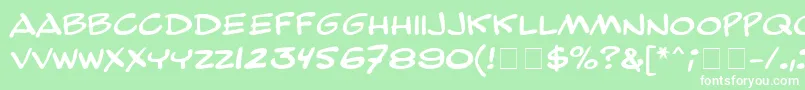 ComicStripMn Font – White Fonts on Green Background