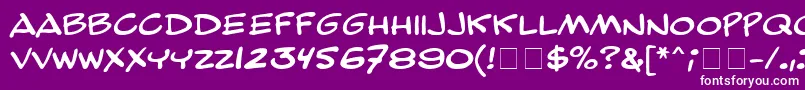 ComicStripMn Font – White Fonts on Purple Background