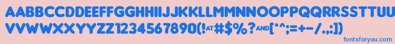 Insanibu Font – Blue Fonts on Pink Background