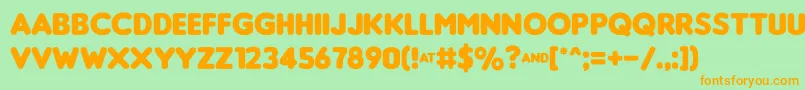 Insanibu Font – Orange Fonts on Green Background