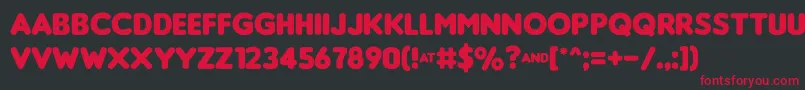 Insanibu Font – Red Fonts on Black Background