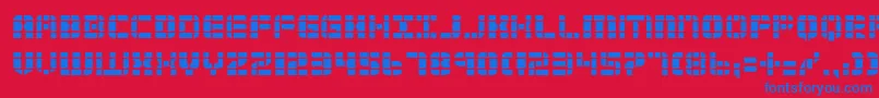 2tech2 Font – Blue Fonts on Red Background