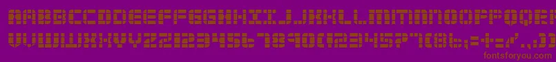 2tech2 Font – Brown Fonts on Purple Background