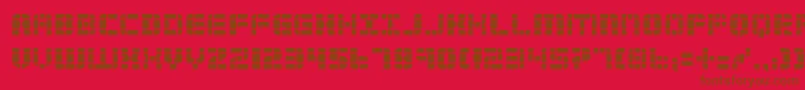 2tech2 Font – Brown Fonts on Red Background