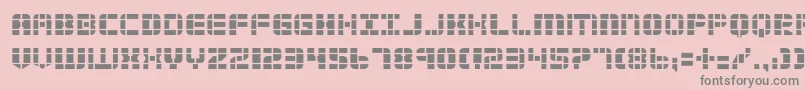 2tech2 Font – Gray Fonts on Pink Background