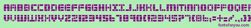 2tech2 Font – Purple Fonts on Green Background