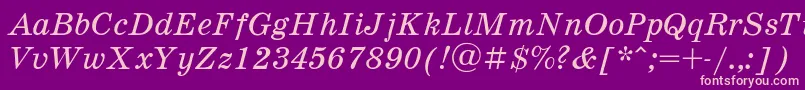SchooldlItalic Font – Pink Fonts on Purple Background