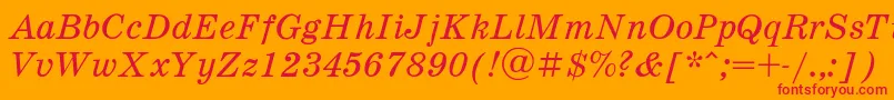 Шрифт SchooldlItalic – красные шрифты на оранжевом фоне