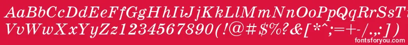 SchooldlItalic Font – White Fonts on Red Background