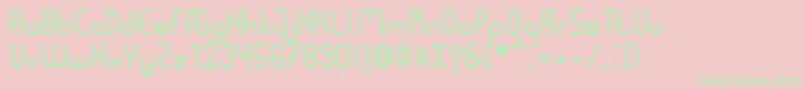 Pycuaf Font – Green Fonts on Pink Background