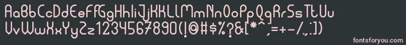 フォントPycuaf – 黒い背景にピンクのフォント