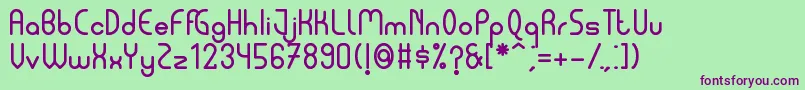 Pycuaf Font – Purple Fonts on Green Background