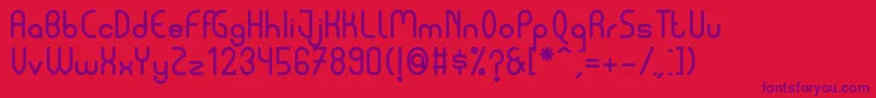 Pycuaf Font – Purple Fonts on Red Background