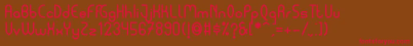 Pycuaf Font – Red Fonts on Brown Background