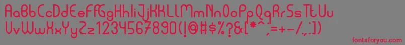 Pycuaf Font – Red Fonts on Gray Background