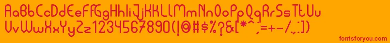 Pycuaf Font – Red Fonts on Orange Background