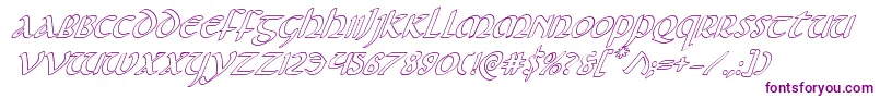 Foucaultoutital Font – Purple Fonts on White Background