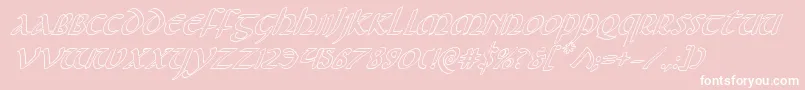 Foucaultoutital Font – White Fonts on Pink Background