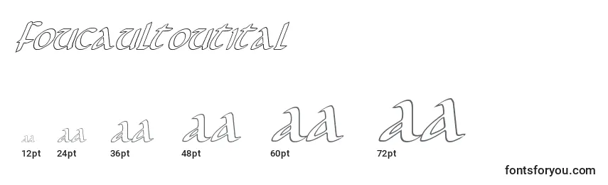 Foucaultoutital Font Sizes