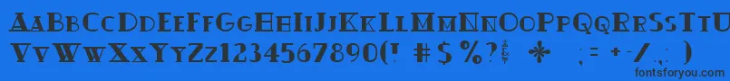 Ouijadork Font – Black Fonts on Blue Background