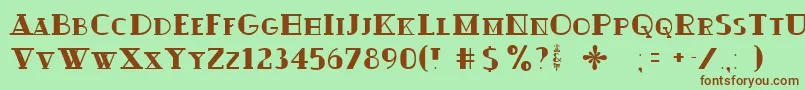 Шрифт Ouijadork – коричневые шрифты на зелёном фоне