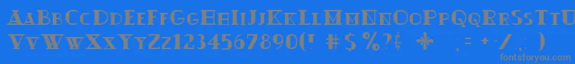 Ouijadork Font – Gray Fonts on Blue Background