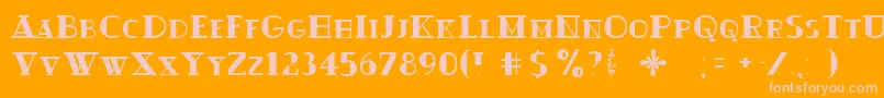 Ouijadork Font – Pink Fonts on Orange Background