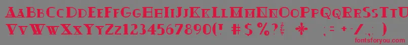 Ouijadork Font – Red Fonts on Gray Background