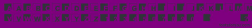 AbclogosxyzBold-fontti – mustat fontit violetilla taustalla