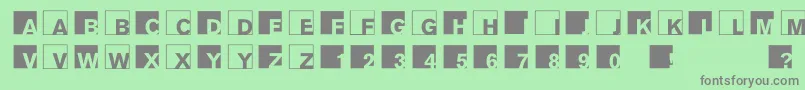 AbclogosxyzBold Font – Gray Fonts on Green Background