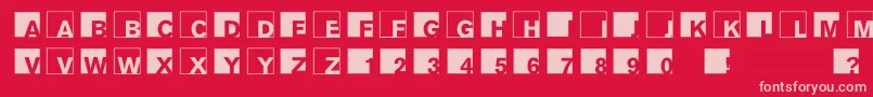 AbclogosxyzBold Font – Pink Fonts on Red Background