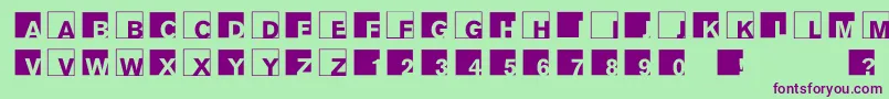 AbclogosxyzBold Font – Purple Fonts on Green Background