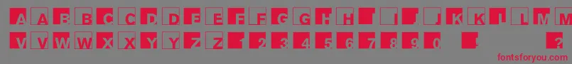 AbclogosxyzBold Font – Red Fonts on Gray Background