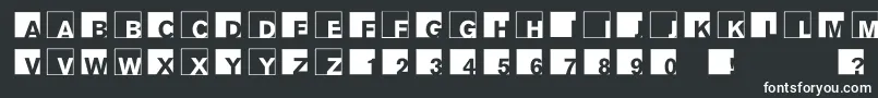 AbclogosxyzBold-fontti – valkoiset fontit mustalla taustalla