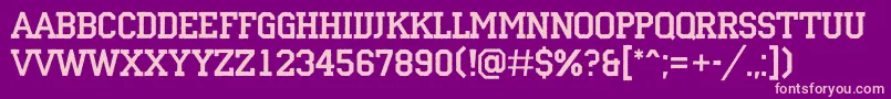 ACampusrg Font – Pink Fonts on Purple Background