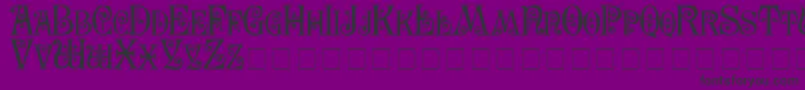 Police Secesja – polices noires sur fond violet