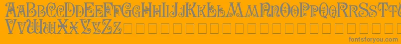 Secesja Font – Gray Fonts on Orange Background