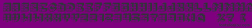 PezFont-Schriftart – Schwarze Schriften auf violettem Hintergrund