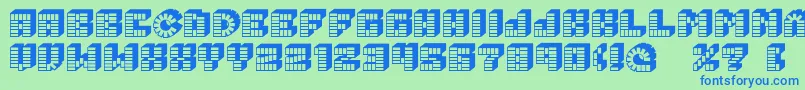 fuente PezFont – Fuentes Azules Sobre Fondo Verde