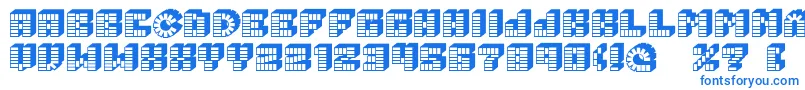 フォントPezFont – 白い背景に青い文字